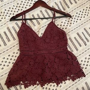 NWT Abercrombie peplum top